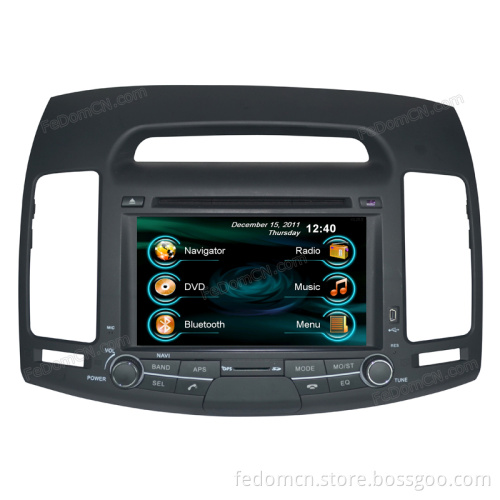 7 Inch TFT LCD Touch Screen Car DVD GPS Navigation System for Hyundai Elantra with Bluetooth+Radio+iPod+Video